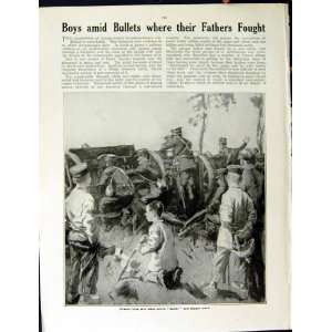  1915 WORLD WAR GERMAN HEAVY GUNS FRENCH SOLDIERS BOYS 