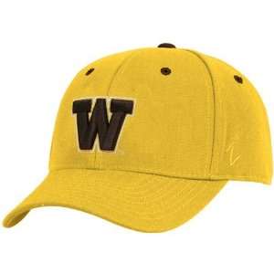  Zepyhr Wyoming Cowboys Gold Washed Adjustable Hat Sports 