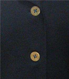 Vintage 1940s Film Noir Navy Blue long Sleeved Jacket with Peplum Med 