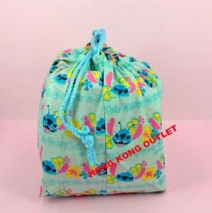 Lilo & Stitch Bento Lunch Box Bag Drawstring A80c  