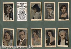   cigarette cards Film Favourites 1928 , Buster Keaton, Joan Crawford