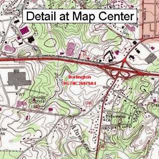 USGS Topographic Quadrangle Map   Burlington, North Carolina (Folded 