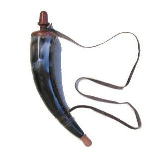 Large Early American Frontier Black Powder Horn   12 inch