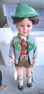 RARE Vintage 1950s GURA Plastic German Boy Doll LOOK  