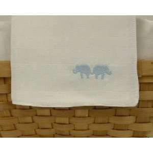  blue elephant nappie burp cloths by sweet william