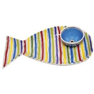    M. Bagwell Fish Chips and Dip Serving Platter