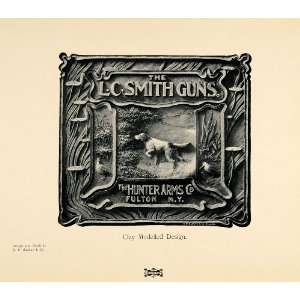  1905 L.C. Smith Gun Fulton NY Pointer Dog Hunting Print 