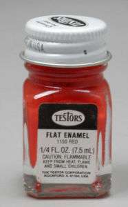Testors 1150 Flat Red enamel 1/4oz model paint new  
