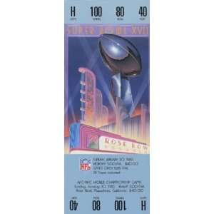 Collectible Phone Card 10m Super Bowl 1983 1986 Ticket Replicas 5th 