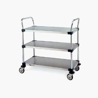   Steel Commercial Utility Cart with 3 Shelves 18x24