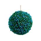 Allstate Floral 4 Glittered Ball Ornament Peacock (Pack of 12)