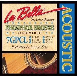  La Bella Acoustic Phosphor Bronze Custom Light, .011 