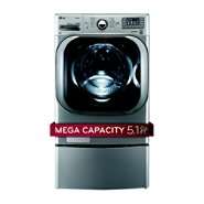   Mega Capacity Steam Front Load Washer   Graphite Steel 