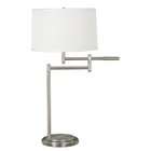Kenroy Home 20940BS Theta Swing Arm Table Lamp, Brushed Steel