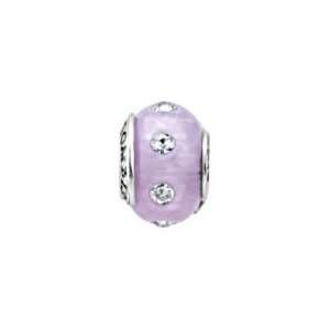    Helzberg Diamonds   Lilac Resin & White Crystal Charm Jewelry
