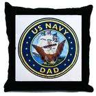 Artsmith Inc Throw Pillow US Navy Dad Emblem
