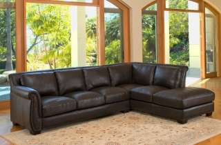 Lancaster Top Grain Leather Sectional by Abbyson Living  
