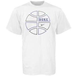  Nike Duke Blue Devils Youth White Basketball T shirt 