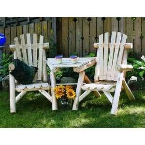  Lakeland Mills CFU329 Cedar Log Vista Tete Outdoor Chairs 