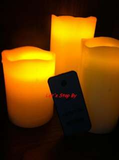 LED Flameless Wax Drip Candle Light W/ Remote Control  