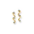 goldia 14k Gold & Rhodium Marquise Wavy Diamond Post Earrings