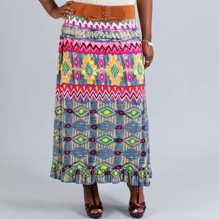   Magic Colorful ITY Plus Size Maxi Skirt in Vibrant Color 