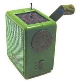 Kikkerland Dynamo Solar and Crank Emergency Radio, Green 
