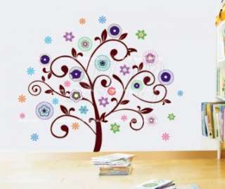 LARGE FLOWER TREE Removable Wall sticker for Kids, Nursery & home 