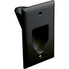 Datacomm 1 Gang Recessed Low Voltage Cable Plate   Black