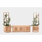 All Things Cedar 3pc Outdoor Planter Box Container Set with Trellis