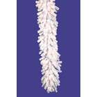    Lit Crystal White Artificial Spruce Christmas Garland  Clear Lights