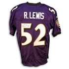    Sports Ray Lewis Signed Baltimore Ravens Authentic Reebok Jersey