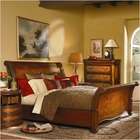 Lansford Park Sonoma Sleigh Bed in Distressed Cherry (5 Pieces)   Size 