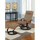 Poundex 2 pc Saddle plush microfiber massaging recliner chair and 