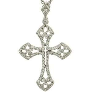  Pave Diamond Cross Pendant .30cttw (Chain sold sep 