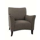 Benchley Sofa Chair Flared Arm Polka Dot Pattern in Blue and Grey 