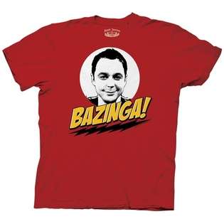 Big Bang Theory Sheldon Bazinga Mens T Shirt  Ripple Junction 