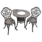 Innova Hearth & Home Legacy Bistro Set with Ice Bucket   Copper Rust 