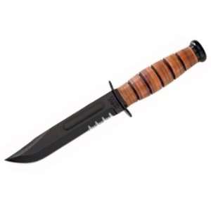 Ka bar Knives 1219 Part Serrated Army Fighting Fixed Blade Knife with 
