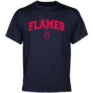  UIC Flames Navy Blue Mascot Arch T shirt Sports 