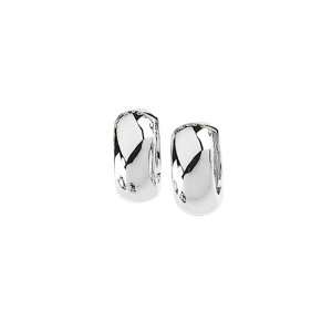  14K White Gold 12.75 MM Hinged Earrings Katarina Jewelry