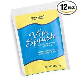 Vita Splash Lemon 8 Count, 13.55 Ounce Boxes (Pack of 12)  