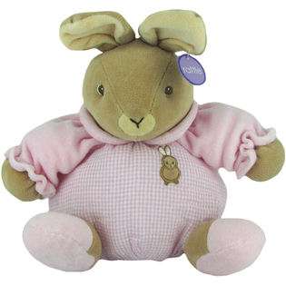 Russ Baby Bow Plush Stuffed Rattle Bunny in Pink by Russ 