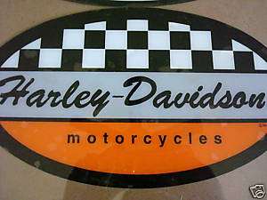 New Harley Davidson Racing Flag Window Decal Sticker  