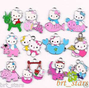   silver Mix hello kitty CONSTELLATION Pendants Charms 30~21mm TS114