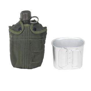 Mustang Knives O.D. Fabric Covered Canteen, 1 Qt., w/Aluminum Cup at 