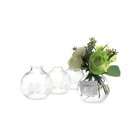   Bud Vases Place Card Holder in Gift Box, Hand Blown Glass, Set of 4