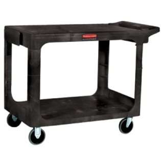 Rubbermaid Heavy Duty Flat Shelf Utility Carts   4525 BLA 