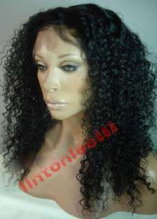 New Fashion Lace Wigs _ Kinky Curly 100% HUMAN HAIR Indian Remy 14 20 