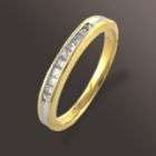 4cttw Princess Diamond Channel Band in 10kt Yellow Gold